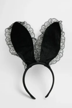 Hair Accessories*NastyGal Lace Bunny Ears black