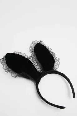 Hair Accessories*NastyGal Lace Bunny Ears black