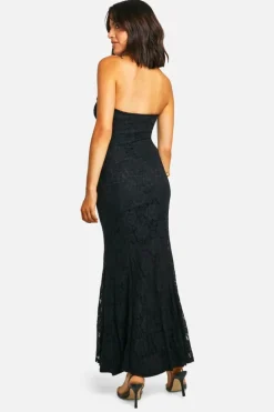 Bodycon Dresses*boohoo Lace Corset Maxi Dress black