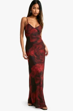 Maxi Dresses|Dresses*boohoo Lace Trim Floral Mesh Maxi Dress black