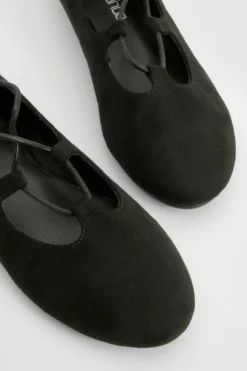 Ballet Flats|Flats*boohoo Lace Up Ballet Flats black