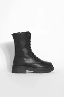 Biker Boots|All Boots*boohoo Lace Up Hiker Boots black