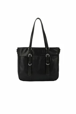 Handbags|Tote Bags*Kitise Large Bucklet Syle Tote Work Bag With Detachable Strap Black