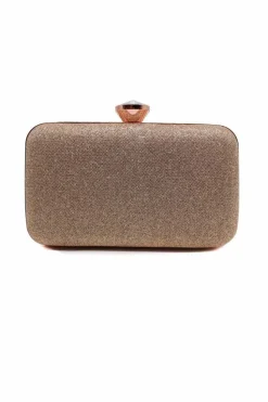 Clutch Bags*Kitise Large Diamanti Clasp Half Pleated Clutch Evening Bag Gold