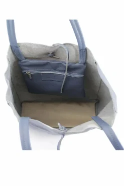 Handbags|Tote Bags*Kitise Large Genuine Italian Soft Leather Tie Closure Tote Bag Beige