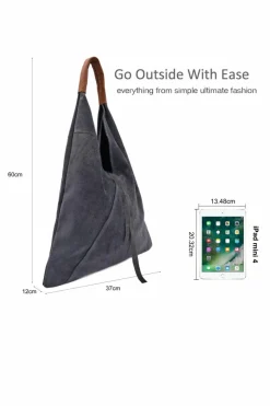 Handbags|Tote Bags*Kitise Large Genuine Italian Tie Closure V Suede Slouch Tote With Purse Beige