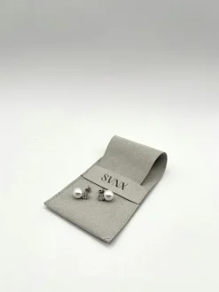 Earrings*SVNX Large Pearl Diamante Earrings in Silver