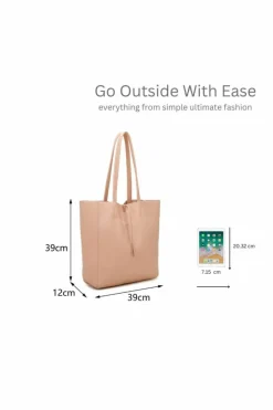 Tote Bags*Kitise Large Rommy Tite Closure Tote Bag Pink