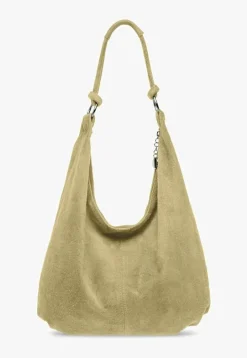 Shoulder Bags|Handbags*Kitise Large Slouch Italian Suede Suede Hobo Tote Shoulder Bag Beige