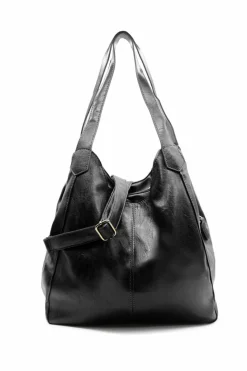 Shoulder Bags|Handbags*Kitise Large Slouch Triple Compartments Shoulder Bag Black