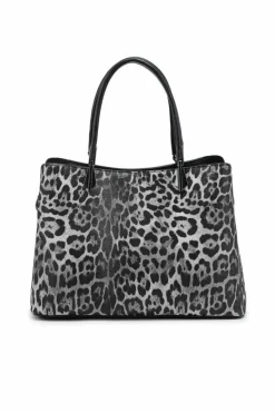 Tote Bags*Kitise Large Stylish Leopard Print Tote Handbag With Shoulder Stap Bag Black