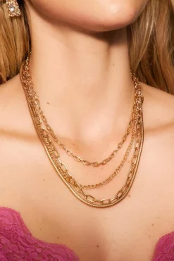 Necklaces*NastyGal Layered Chain Necklace gold
