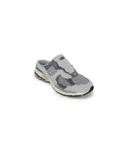 Trainers*New Balance Leather and Synthetic Sneakers with Rubber Sole Grey