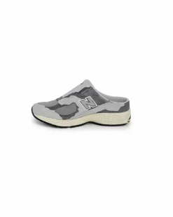 Trainers*New Balance Leather and Synthetic Sneakers with Rubber Sole Grey
