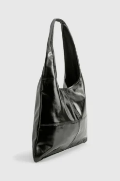 Shoulder Bags|Handbags*boohoo Leather Look Slouchy Tote Bag black
