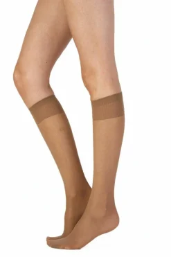 Tights & Socks|Tights & Socks*Pretty Polly Legworks 15 Denier Comfort Top Knee Highs 3 Pair Pack - Nude