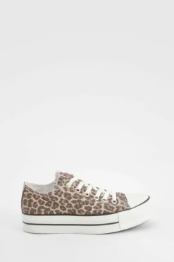 Trainers*boohoo Low Top Trainers leopard