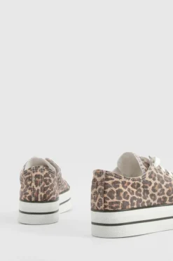 Trainers*boohoo Low Top Trainers leopard
