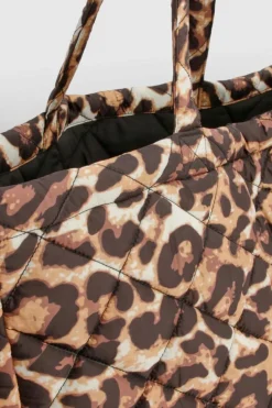 Handbags|Tote Bags*boohoo Oversized Quilted Nylon Tote Bag leopard