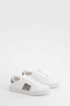 Trainers*boohoo Panel Flat Trainers leopard