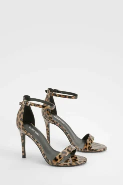 Heels*boohoo Print Barely There Basic Heels leopard