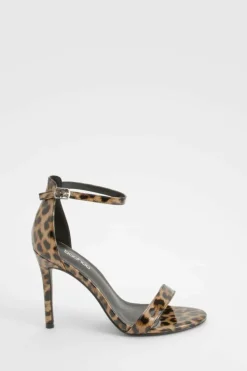 Heels*boohoo Print Barely There Basic Heels leopard