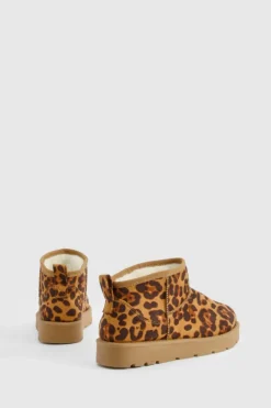 Cosy Boots|All Boots*boohoo Ultra Mini Cosy Boots leopard