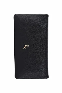 Handbags*Ashwood Leather “Liberty” Large Real Leather Matinee Purse Black
