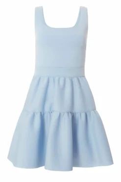 Skater Dresses*Quiz Tiered Skater Mini Dress Light Blue
