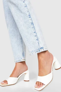 Sandals|Heels*boohoo Low Flat Heel Mule white