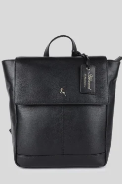 Handbags|Cross-Body Bags*Ashwood Leather Lussuria Venezia' Real Leather Flapover Backpack Black