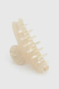 Hair Accessories*boohoo Marble Acrylic Hair Clip ivory