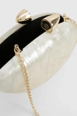 Handbags|Clutch Bags*boohoo Marbled Acrylic Clutch Bag gold