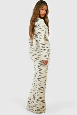 Maxi Dresses|Jumper Dresses*boohoo Marl Knit Maxi Jumper Dress ecru