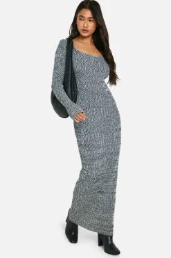 Jumper Dresses|Jumper Dresses*boohoo Marl Knitted Scoop Neck Maxi Dress black