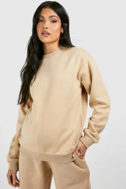 Sweatshirts*boohoo Maternity Basic Sweatshirt stone