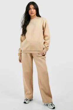 Sweatshirts*boohoo Maternity Basic Sweatshirt stone