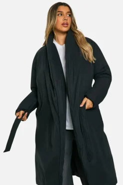 Up To 80% Off Winter Warmers|Coats & Jackets*boohoo Maternity Belted Duvet Puffer Coat black