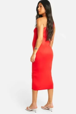 Bodycon Dresses*boohoo Maternity One Shoulder Super Soft Midaxi Dress orange