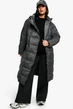 Up To 80% Off Winter Warmers|Puffer Jackets*boohoo Maternity Pre & Postpartum 3 In 1 Puffer Coat With Extender charcoal