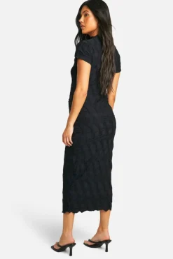 Bodycon Dresses|Dresses*boohoo Maternity Textured Jacquard Midaxi Bodycon Dress black
