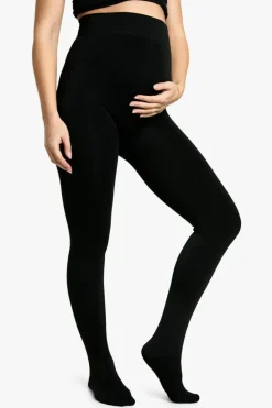 Tights & Socks|Tights & Socks*boohoo Maternity Thermal Bump Support Fleece Lined Tights black