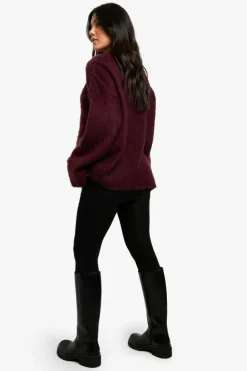 Tights & Socks|Tights & Socks*boohoo Maternity Thermal Fleece Tights black