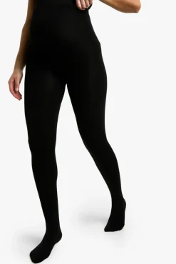 Tights & Socks|Tights & Socks*boohoo Maternity Thermal Fleece Tights black
