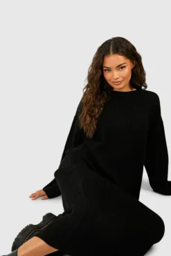 Jumper Dresses|Jumper Dresses*boohoo Maxi Jumper Dress black