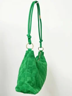 Shoulder Bags|Handbags*SVNX Medium Handbag in Checked Cloth Green