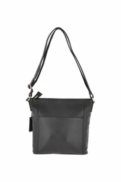 Shoulder Bags*Ashwood Leather Medium Leather Shoulder Bag Black