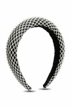 Hair Accessories*My Accessories London Mesh Rhinestone Headband Silver