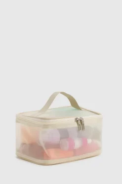 Travel Accessories*boohoo Mesh Travel Washbag nude