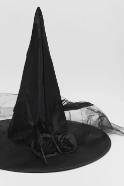 Hats & Gloves|Hats & Gloves*NastyGal Mesh Veil Witch Hat black